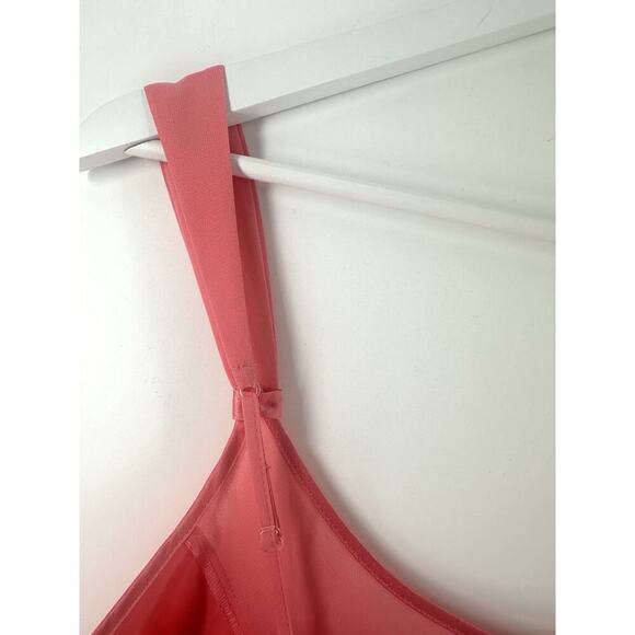 Jones New York Satin Slip Dress Gown Small Midi Fairycore Salmon Peach DD04 - Picture 11 of 15